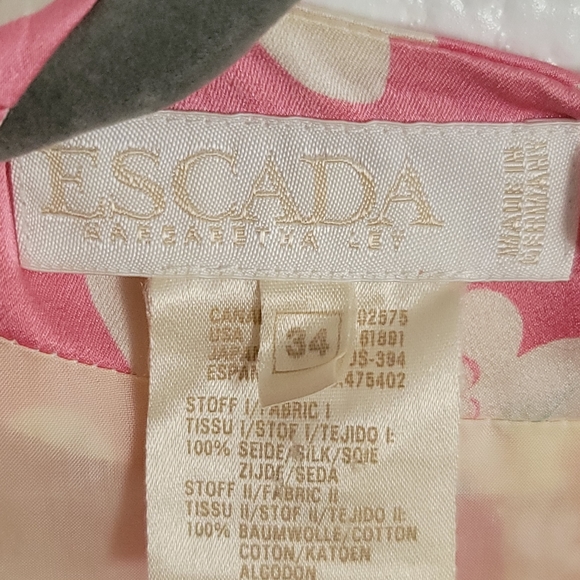 ESCADA silk retro floral romper size 34 - Picture 6 of 13